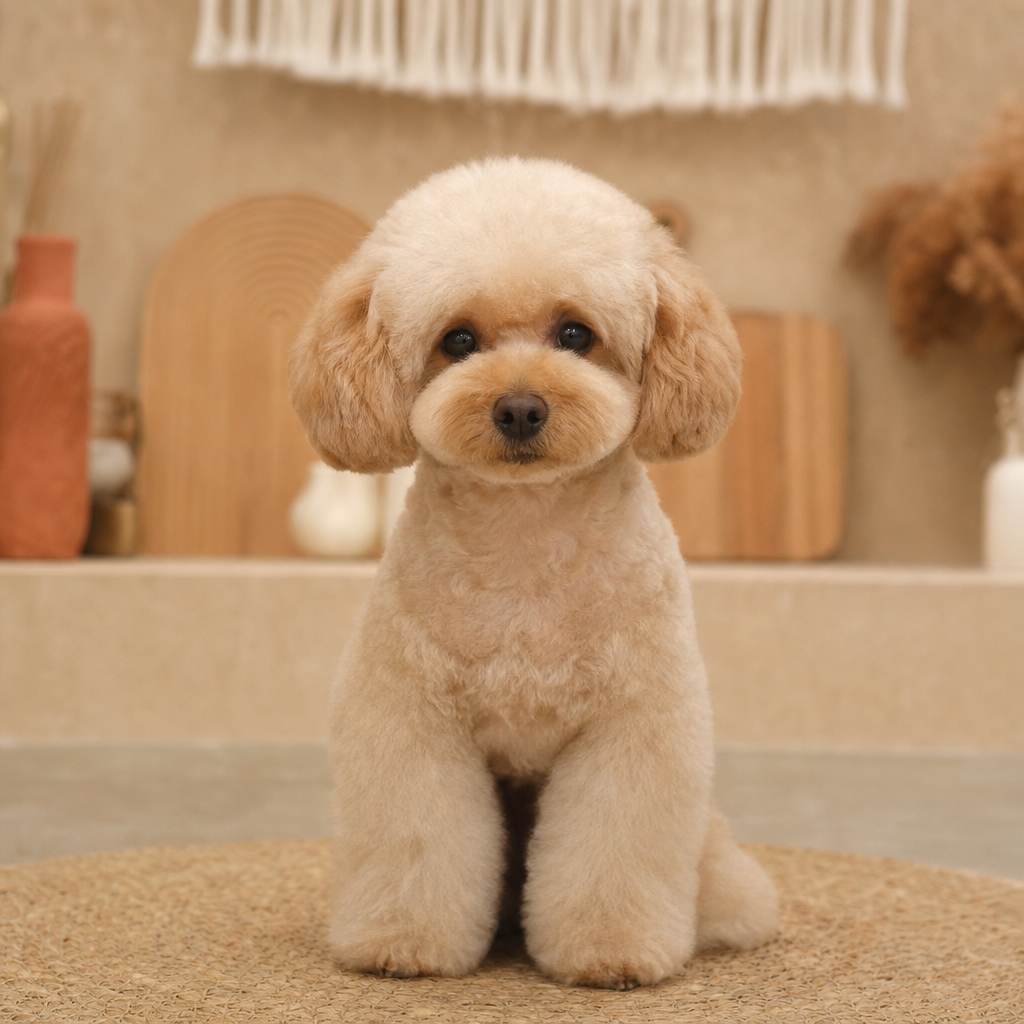 ふんわり仕上げの小型犬